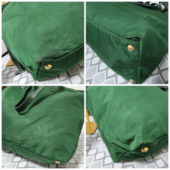 Authentic PRADA Nylon 2way Shopper Tote Bag Green - Picture 8 of 16